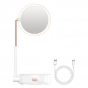 Baseus Smart Beauty Makeup Mirror (DGZM-02) - огледало с LED светлина и отделение за гримове (бял) 4