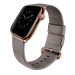 Uniq Mondain Leather Band - кожена (естествена кожа) каишка за Apple Watch 42мм, 44мм, 45мм, Ultra 49мм (бежов-сребрист) 1