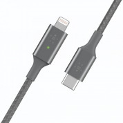 Belkin Boost Charge Smart LED USB-C to Lightning Cable - MFI сертифициран USB-C към Lightning кабел за Apple устройства с Lightning порт (120 см) (сив) 2
