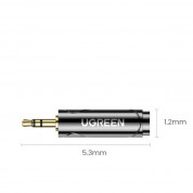Ugreen Male 3.5mm to Female 6.5mm Audio Adapter - 3.5mm към 6.5mm аудио адаптер (тъмносив) 1
