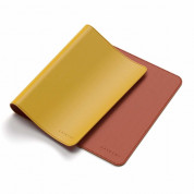 Satechi Dual Sided Eco-Leather Deskmate - дизайнерски кожен пад за бюро (жълт-оранжев) 4