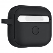 Spigen AirPods 3 Silicone Fit Case - силиконов калъф с карабинер за Apple AirPods 3 (черен) 2