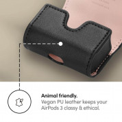 Spigen Cyrill Mini Bag Leather Case - кожен калъф с карабинер за Apple Airpods 3 (черен) 1