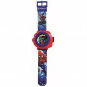 Lexibook Spider-Man Children's Projection Watch with 20 Images - детски часовник със силиконова каишка и проектор (син-червен)