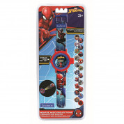 Lexibook Spider-Man Children's Projection Watch with 20 Images - детски часовник със силиконова каишка и проектор (син-червен) 3