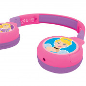 Lexibook Disney Princess Bluetooth & Wired Foldable Headphones - безжични слушалки подходящи за деца (розов) 1