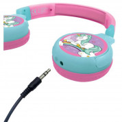 Lexibook Unicorn Bluetooth & Wired Foldable Headphones - безжични слушалки подходящи за деца (син-розов) 1