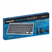 Infapower Compact Bluetooth Keyboard - безжична блутут клавиатура за компютри и таблети с Bluetooth (сребрист-черен) 1