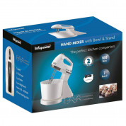 Infapower 7 Speed Hand Mixer 100w with Bowl & Stand 100W (white) 1