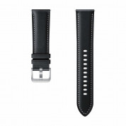 Samsung Stitch Leather Band ET-SLR84LBE - оригинална кожена каишка за Samsung Galaxy Watch и всеки часовник с 22мм захват (черен)