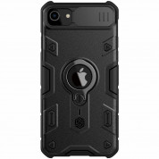 Nillkin CamShield Armor Hard Case - хибриден удароустойчив кейс с пръстен против изпускане за iPhone SE (2020), iPhone 8, iPhone 7 (черен)