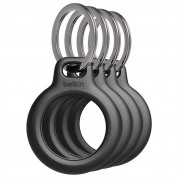 Belkin Secure Holder with Key Ring 4 Pack - комплект от 4 броя надеждни ключодържатели за Apple AirTag (черен)