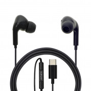 4smarts Active In-Ear Stereo Headset Melody Digital Basic USB-C - активни слушалки с USB-C кабел, управление на звука и микрофон (черен) 