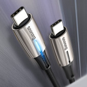 Baseus Water Drop USB-C to USB-C Cable PD 2.0 60W (CATGH-J09) - кабел с въжена оплетка за устройства с USB-C порт (100 см) (черен) 4