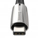 Baseus Water Drop USB-C to USB-C Cable PD 2.0 60W (CATGH-J09) - кабел с въжена оплетка за устройства с USB-C порт (100 см) (черен) 2