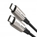 Baseus Water Drop USB-C to USB-C Cable PD 2.0 60W (CATGH-J09) - кабел с въжена оплетка за устройства с USB-C порт (100 см) (черен) 3