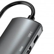 Dudao 8-in-1 multifunctional USB-C Hub A15 (grey) - мултифункционален хъб за свързване на допълнителна периферия за устройства с USB-C (сив) 1