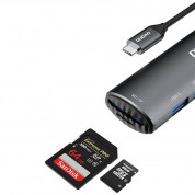 Dudao 8-in-1 multifunctional USB-C Hub A15 (grey) - мултифункционален хъб за свързване на допълнителна периферия за устройства с USB-C (сив) 3