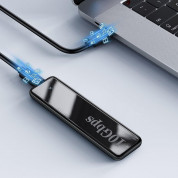 Baseus USB-C External M.2 SATA SSD USB 3.2 Gen 2 Enclosure (CAYPH-F0G) - външна кутия с USB-C за M.2 SAT SSD дискове (сив) 4