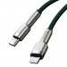 Baseus Cafule Metal Series USB-C to Lightning Cable PD 20W (CATLJK-A06) - USB-C към Lightning кабел за Apple устройства с Lightning порт (100 см) (зелен) 4
