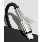 Baseus Cafule Metal Series USB-C to Lightning Cable PD 20W (CATLJK-A06) - USB-C към Lightning кабел за Apple устройства с Lightning порт (100 см) (зелен) 8