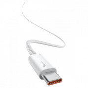 Baseus Dynamic Series USB-C to USB-C Fast Charging Cable 100W (CALD000302) - здрав кабел с въжена оплетка за бързо зареждане за устройства с USB-C порт (200 см) (бял) 2