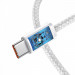 Baseus Dynamic Series USB-C to USB-C Fast Charging Cable 100W (CALD000302) - здрав кабел с въжена оплетка за бързо зареждане за устройства с USB-C порт (200 см) (бял) 6