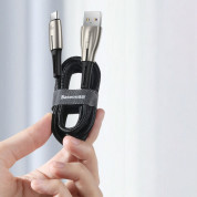 Baseus Water Drop USB to USB-C Cable Super Charge 66W (CATSD-M01) - кабел с въжена оплетка за устройства с USB-C порт (100 см) (черен) 13