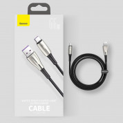 Baseus Water Drop USB to USB-C Cable Super Charge 66W (CATSD-M01) - кабел с въжена оплетка за устройства с USB-C порт (100 см) (черен) 15