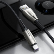 Baseus Water Drop USB to USB-C Cable Super Charge 66W (CATSD-M01) - кабел с въжена оплетка за устройства с USB-C порт (100 см) (черен) 11