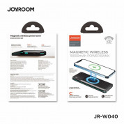 Joyroom Magnetic Wireless Quick Charging Power Bank 10000 mAh - преносима външна батерия с USB-C порт, USB-A изход и безжично зареждане с MagSafe (черен) 7