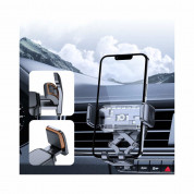 Joyroom Mini Car Air Vent Phone Holder - поставка за радиатора на кола за смартфони с ширина от 65 до 95 мм (черен) 6
