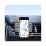 Joyroom Mini Car Air Vent Phone Holder - поставка за радиатора на кола за смартфони с ширина от 65 до 95 мм (черен) 4