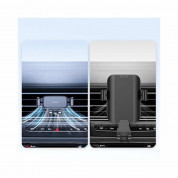 Joyroom Mini Car Air Vent Phone Holder - поставка за радиатора на кола за смартфони с ширина от 65 до 95 мм (черен) 3
