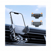 Joyroom Mini Car Air Vent Phone Holder - поставка за радиатора на кола за смартфони с ширина от 65 до 95 мм (черен) 5