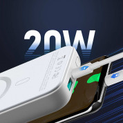 Joyroom Mini Magnetic Wireless Quick Charging Power Bank 10000 mAh - преносима външна батерия с USB-C порт, USB-A изход и безжично зареждане с MagSafe (черен) 3