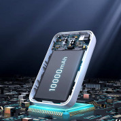Joyroom Mini Magnetic Wireless Quick Charging Power Bank 10000 mAh - преносима външна батерия с USB-C порт, USB-A изход и безжично зареждане с MagSafe (черен) 2