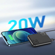 Joyroom 20W Fast Charging Power Bank 10000 mAh - преносима външна батерия с USB-C порт, и 2xUSB-A изхода (черен) 6