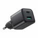 Joyroom Mini Fast Charger 20W - захранване за ел. мрежа с USB-A и USB-C изходи и технология за бързо зареждане (черен) 1