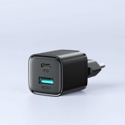 Joyroom Mini Fast Charger 20W - захранване за ел. мрежа с USB-A и USB-C изходи и технология за бързо зареждане (черен) 4