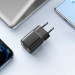 Joyroom Mini Fast Charger 20W - захранване за ел. мрежа с USB-A и USB-C изходи и технология за бързо зареждане (черен) 2