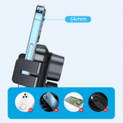 Joyroom Triaxial Electric Wireless Charging Car Holder Suit - поставка за радиатора или таблото на кола с безжично зареждане за мобилни устройства (черен) 5