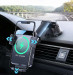 Joyroom Triaxial Electric 15W Wireless Charging Car Holder Suit - поставка за радиатора или таблото на кола с безжично зареждане за мобилни устройства (черен) 8