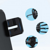 Joyroom Triaxial Electric Wireless Charging Car Holder Suit - поставка за радиатора или таблото на кола с безжично зареждане за мобилни устройства (черен) 8