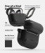 Ringke AirPods 3 Onyx Case - силиконов удароустойчив калъф с карабинер за Apple AirPods 3 (черен) 7
