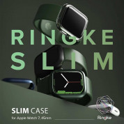 Ringke 2x Slim Watch Case - комплект от два броя качествен твърд кейс за Apple Watch 7 45мм (прозрачен и зелен) (2 броя) 2
