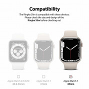 Ringke 2x Slim Watch Case - комплект от два броя качествен твърд кейс за Apple Watch 7 45мм (прозрачен и зелен) (2 броя) 1
