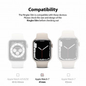 Ringke 2x Slim Watch Case - комплект от два броя качествен твърд кейс за Apple Watch 7 41мм (прозрачен и черен) (2 броя) 2