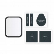Hofi Glass Pro Plus Screen Protector - калено стъклено защитно покритие на Apple Watch 7 41мм (черен-прозрачен) 1