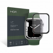 Hofi Glass Pro Plus Screen Protector - калено стъклено защитно покритие на Apple Watch 7 41мм (черен-прозрачен)